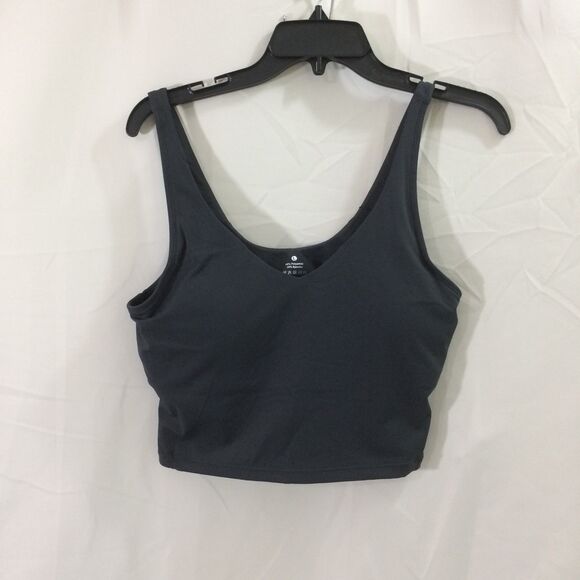 The Gym People Longline Sports Bra Black Size Large NWT Padded Tank Top - Picture 2 of 5